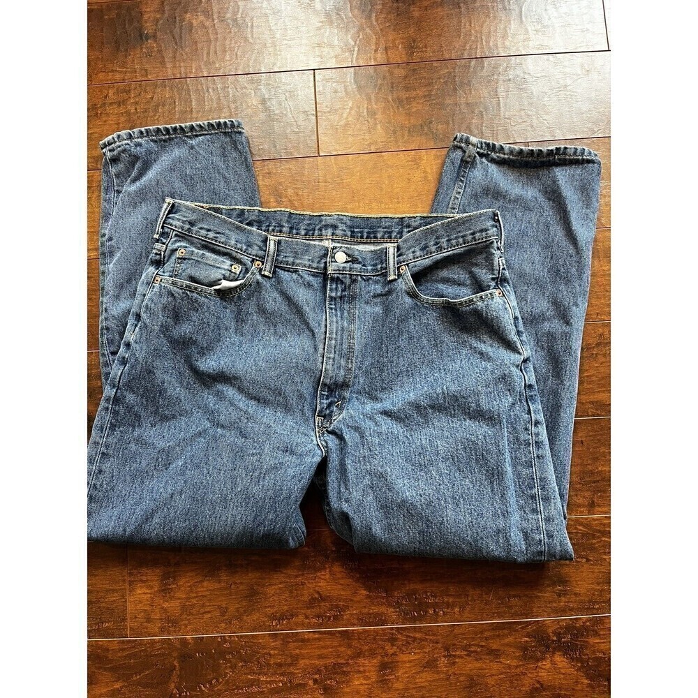 Mens Levis 550 Light Wash Straight Leg Work Jeans Sz 40x32